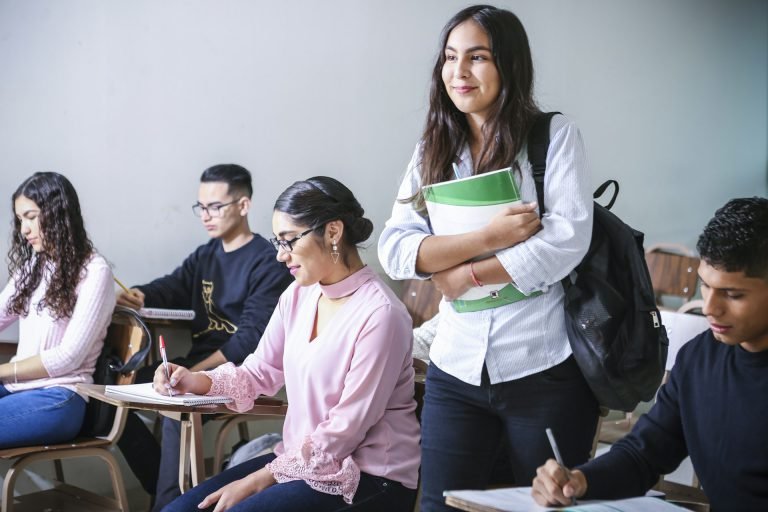 Students studying together